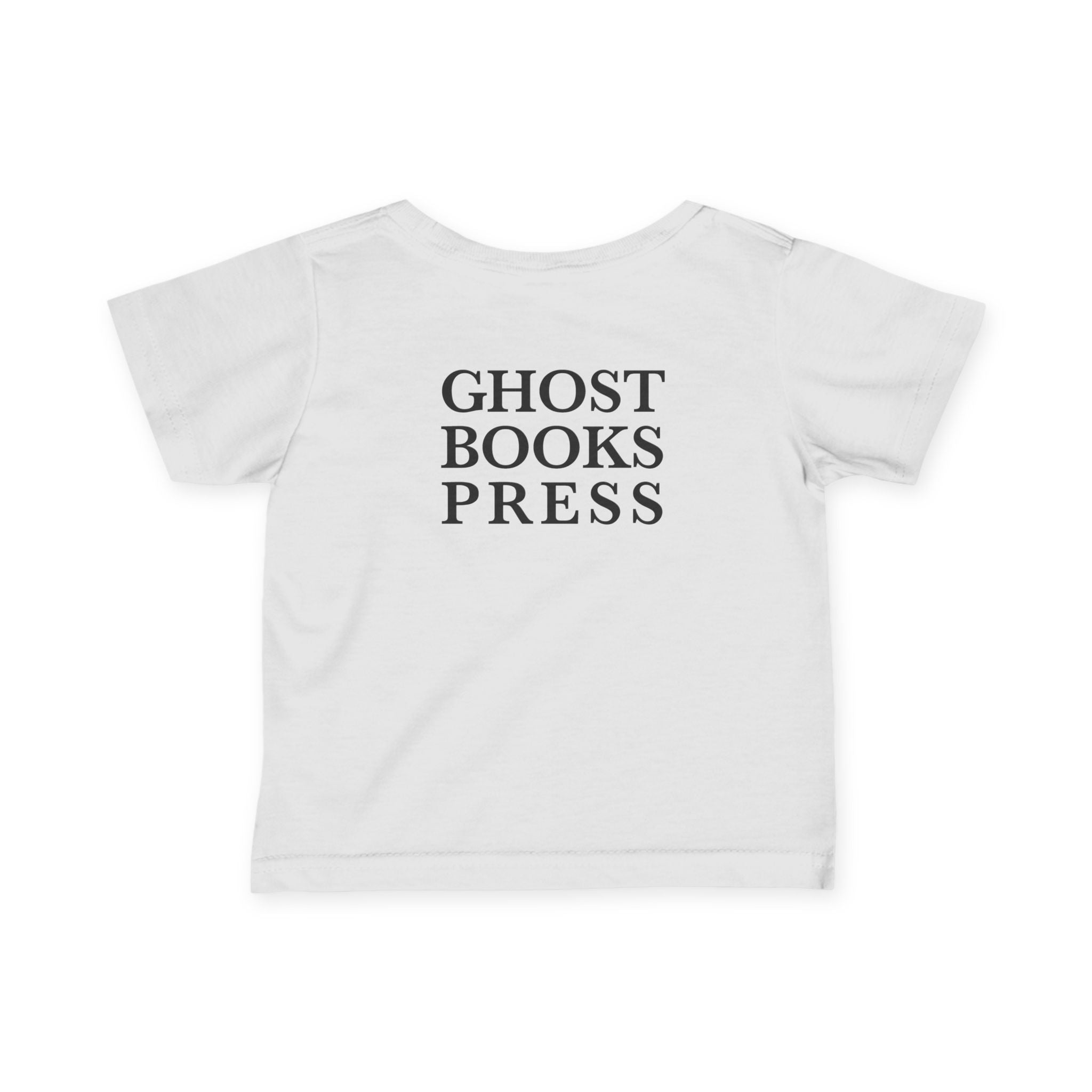 Infant Tee — 'Hello Trouble' Name Tag Design (Ghost Books Press)