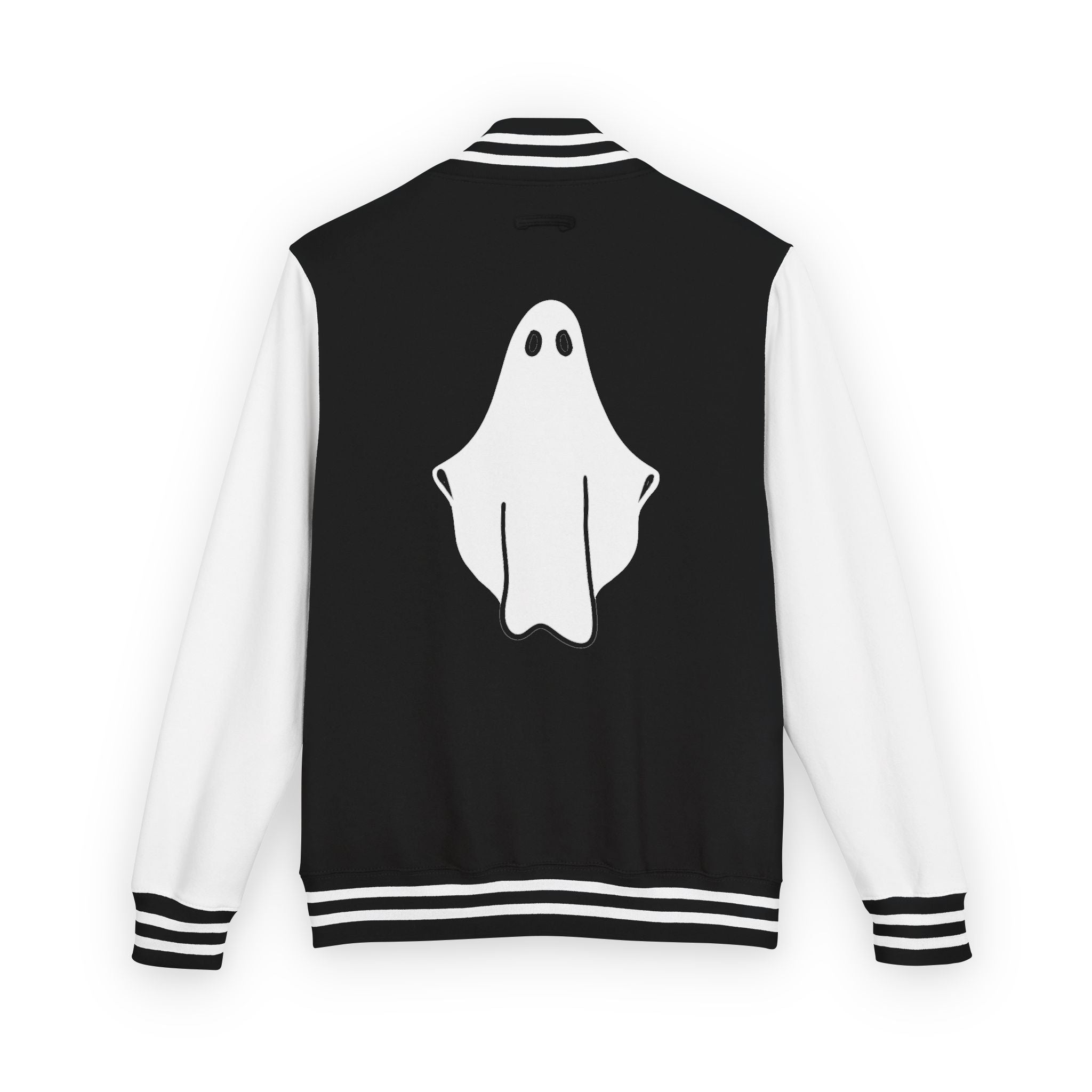 Letterman Jacket — Ghost Books Press Varsity Jacket with Cute Ghost Back