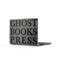 Clear MacBook Case — "GHOST BOOKS PRESS" Bold Typography Protective Cover
