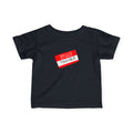 Infant Tee — 'Hello Trouble' Name Tag Design (Ghost Books Press)