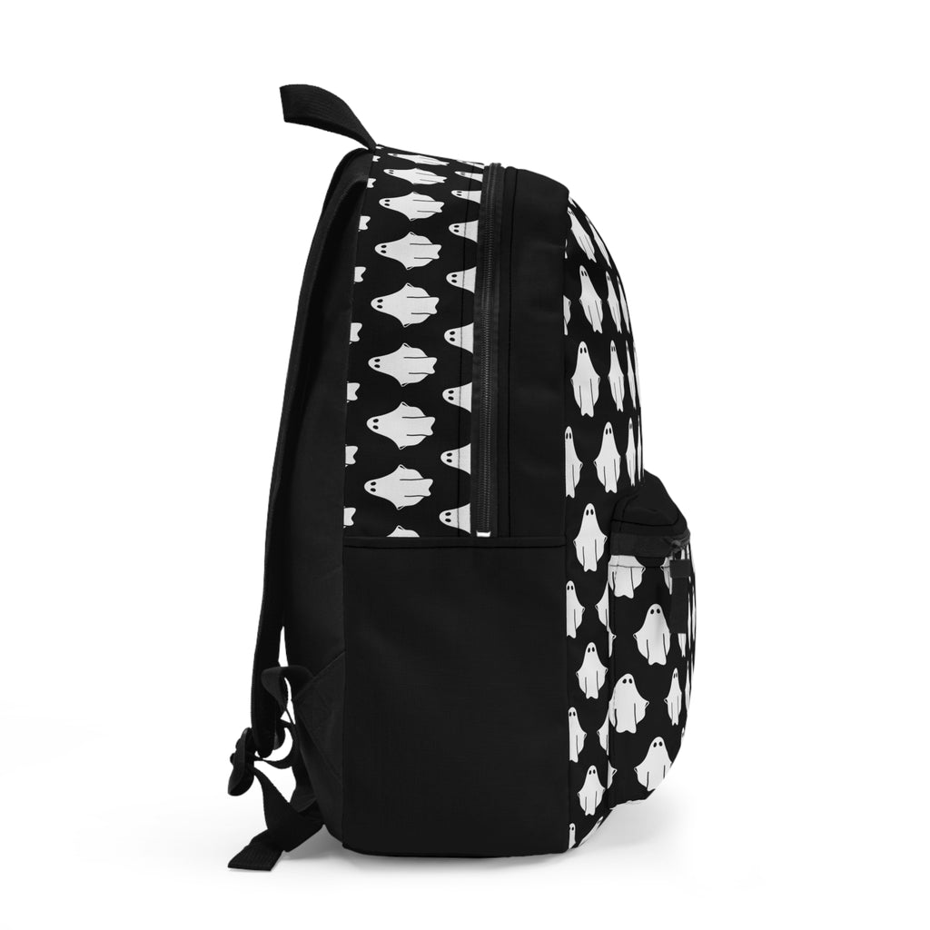 Ghost Logo Pattern Backpack - School Bag