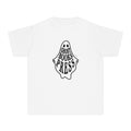 Youth Tee — 'Ghost Books Press' Ghost Logo Kids T-Shirt, Cute Spooky Reading Shirt for Halloween & Book Lovers