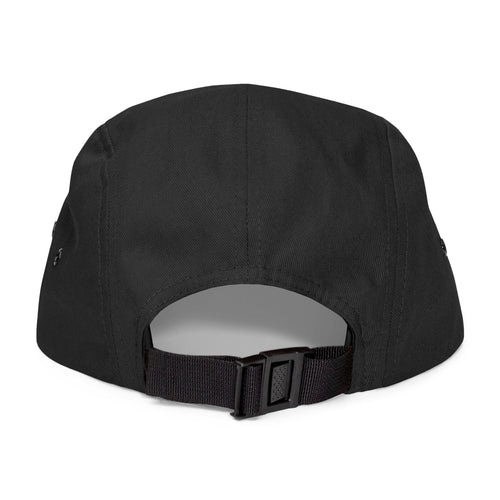 Embroidered Ghost Patch 5-Panel Cap — Minimal Skate/Streetwear Hat