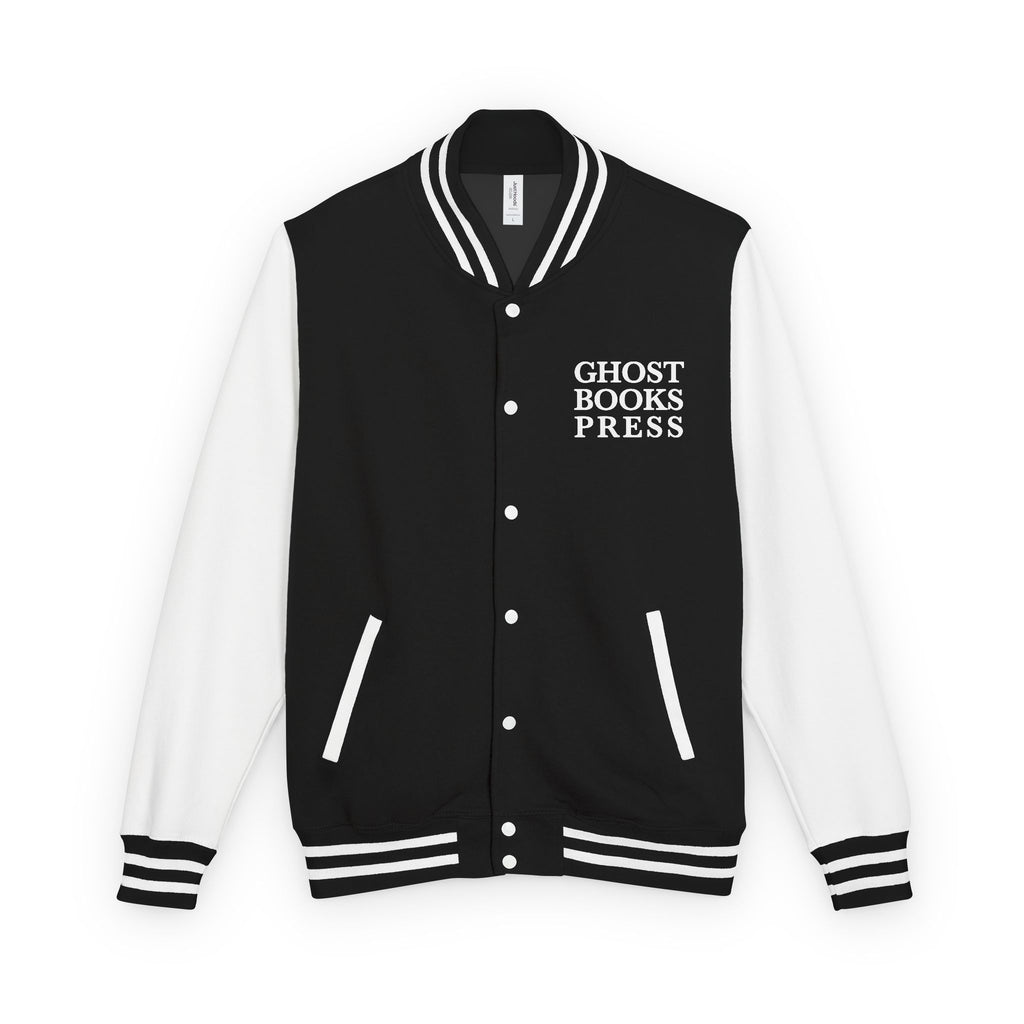 Letterman Jacket — Ghost Books Press Varsity Jacket with Cute Ghost Back