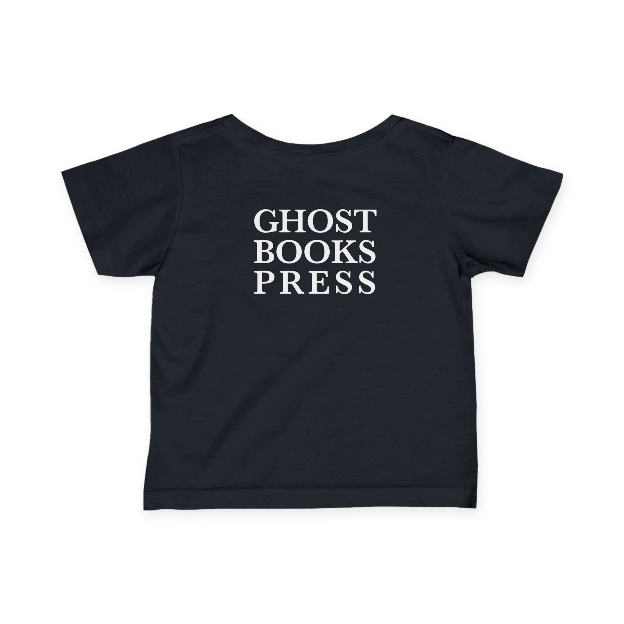 Infant Tee — 'Hello Trouble' Name Tag Design (Ghost Books Press)